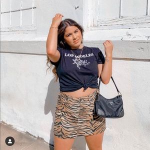 Tiger print skirt